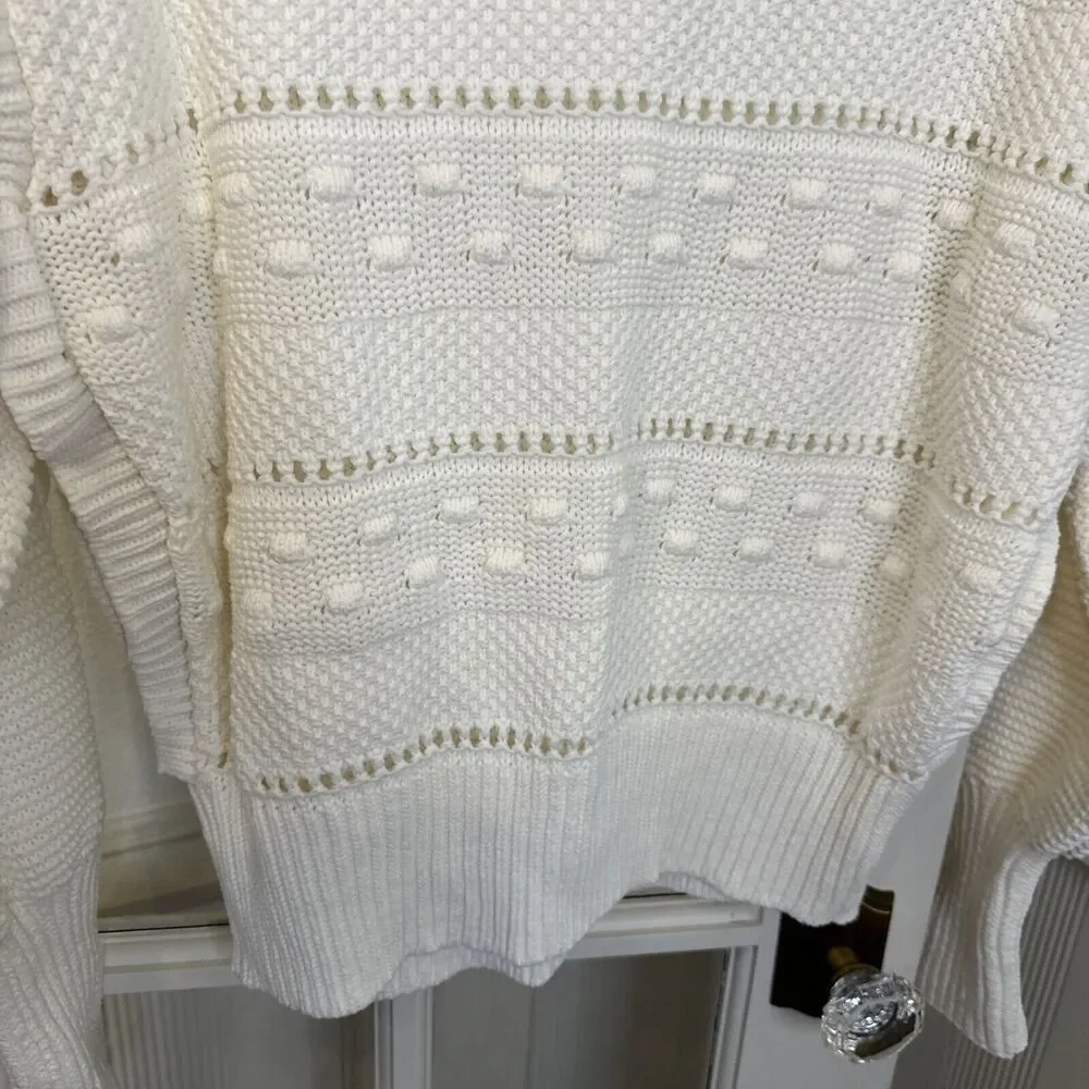 White Sweater Women's M Ana A New Approach